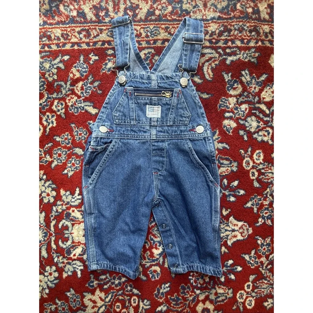 Polo Jeans Co Ralph Lauren 3-6 Months Overalls Denim American Flag
